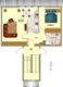 Sittensen: Helle 2-Zimmer-Wohnung mit EBK in kleiner Wohnanlage - Grundriss: Dachgeschosswohnung