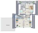 Wohnhaus in ruhiger Lage mit 1.101 m² Grundstück + weiterem Anteil an Grünland - Grundriss: Dachgeschoss