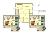Kleine Bungalows mit Hausmeisterräumen