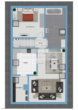 Dachgeschoss - Gemütliches Wohnen in 1,5-Zimmer-Dachgeschosswohnung