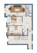Obergeschoss - Zentrale 2-Zimmer-Wohnung mit ca. 68 m² im Obergeschoss