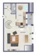 Dachgeschoss - Stilvolle Maisonettewohnung mit 2 Zimmern und Balkon im Zentrum