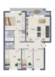 Obergeschosswohnung - Attraktive 4-Zimmer-Wohnung im 1. Obergeschoss mit Loggia und Garage
